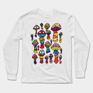 Trippedout Mushooms Long Sleeve T-Shirt